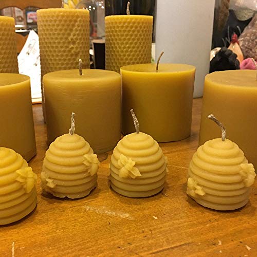 Fewo 2 Pack 3D Bee Candle Molds Beehive Silicone Mold for