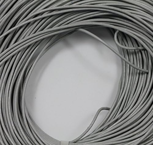 Gray 5 Meter Real Leather Rope String Cord Necklace Jewelry Making DIY 2.0 mm