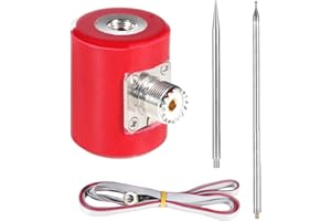 VORAGA Srutueo QRP 5M/16.4FT Antenna 14M-30MHz 300W HF Antenna Multifunction Portable Stainless Steel 1/4 Wavelength USDX Radio Easy Install, 500418376