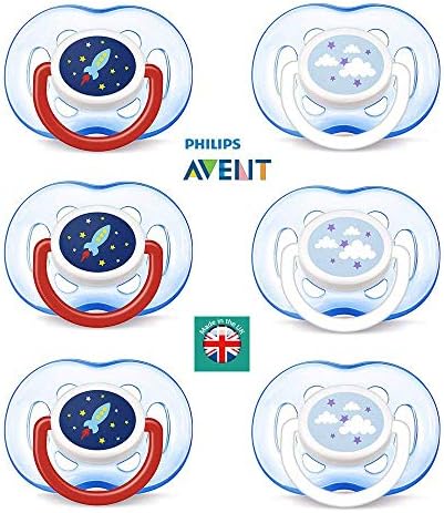 Philips Avent dummies 18 months plus Boys, pack of 6, Bite resistant teat