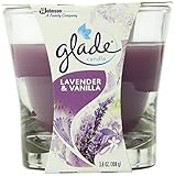 Glade Jar Candle, Lavender & Vanilla, 3.4 oz, 3 Count