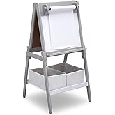 Delta Children MySize Kids Double-Sided Storage Easel -Ideal for Arts & Crafts, Drawing, Homeschooling and More - Greenguard 