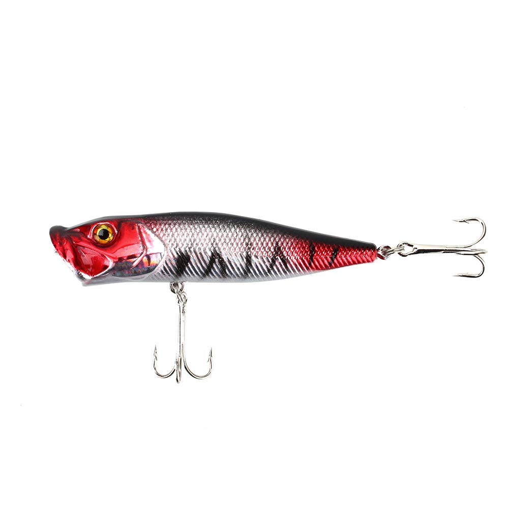 5 PCS Fishing Lures Kit Full Fishing Tackle Lots Including Hard Lure Minnow Popper Crankbaits Baits Tackle Minnow Fish Lure