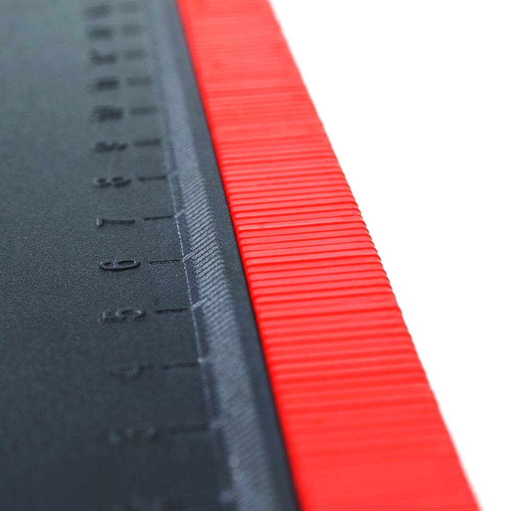 Contour Gauge 10Inch with Pencil and Sharpener, Widen Profile Copy Tool Shape Measuring for Corners and Contoured, Measure Ruler Duplicator for Precise Measurement Tiling Laminate Wood