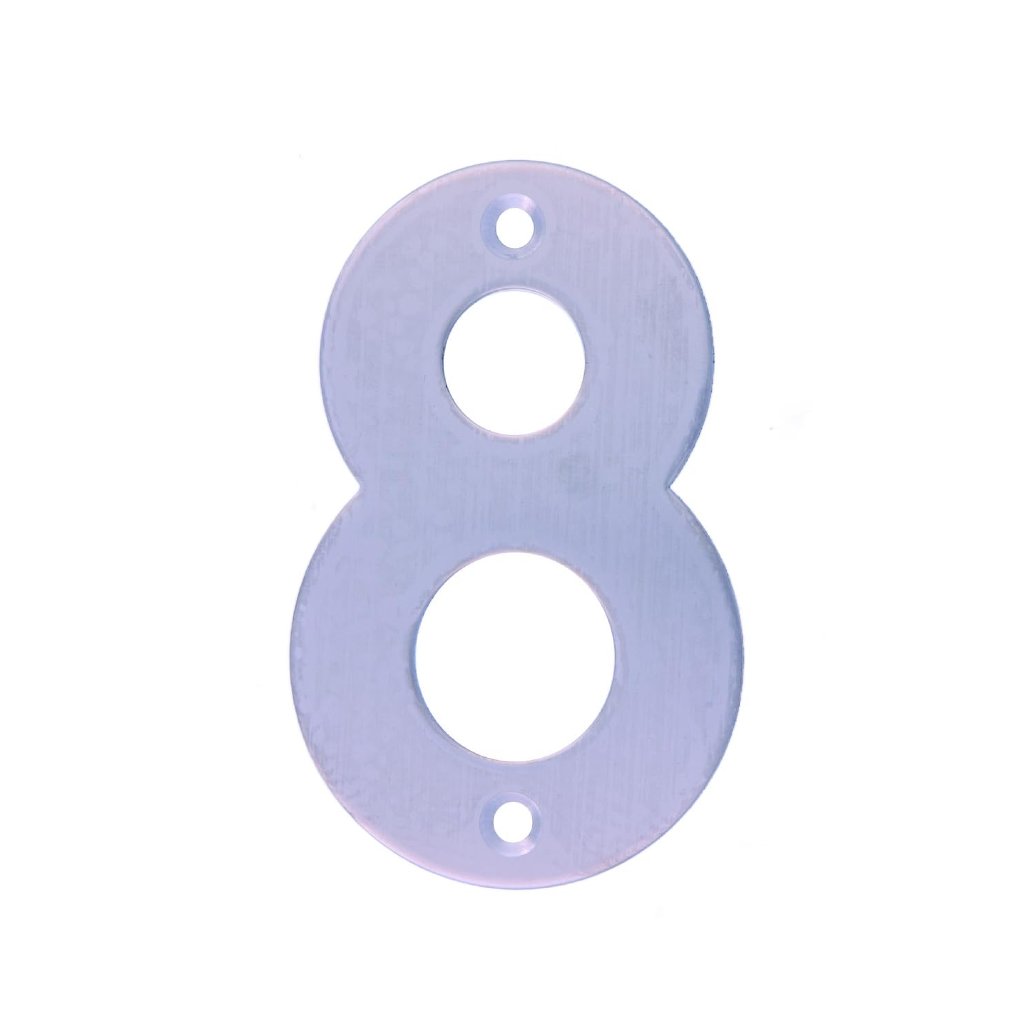 Amig | Number 8 Stainless Steel for Screwing in Interior and Exterior | 100 mm | for Portals, Walls or Facades of Houses | Silver Finish