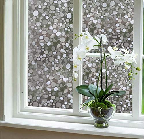 Bloss 3D Non-adhesive Cobblestone Static Cling Privacy Decal Glass Window Vinyl Film For Home and Office Decorative (17.7-by-78.7 Inch )