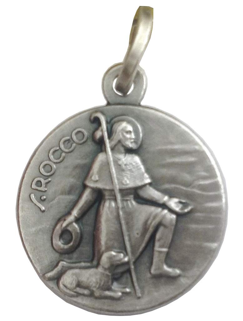 925 Sterling Silver " Saint Rock " Medal - Protector of Dogs