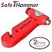 Seatbelt Cutter Window Breaker Car Safety Hammer (Pack of 2) Add the Auto Glass Breaker Tool to Your Emergency Car Kit