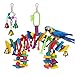 Petsvv 2 Pack Bird Parrot Toys Bird Chew Toy – Multicolored Wooden Block Bite Toys for Small and Medium Birdsthumb 2