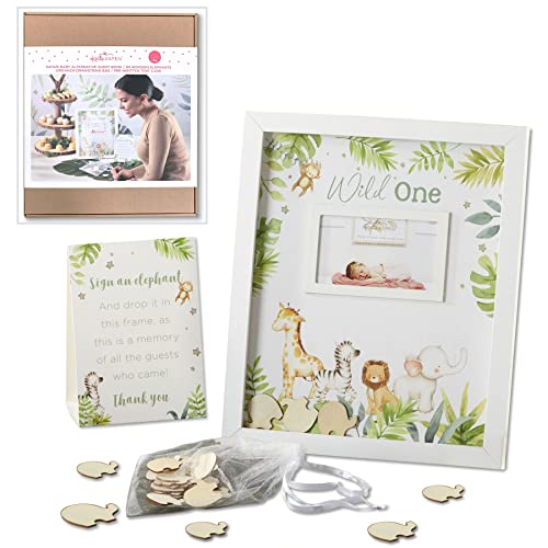 Kate Aspen Baby Shower Guest Book Alternative, One Size, Safari