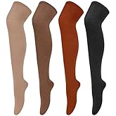 Chalier Womens Thigh High Socks Causal Stockings for Women Soft Thigh Socks