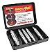 EONLION Goldpar 5 Piece Damaged Screw Extractor Set, Damaged Screw and Bolt Exctractor Set, Easily Remove Stripped Or Damaged Screws. Made from H.S.S. 4341#, the Hardness is 62-63hrc, Set of 5 Screw Removers