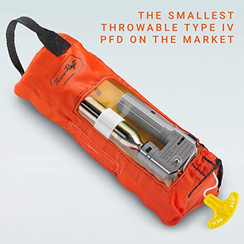 ThrowRaft TD2401 Type IV Inflatable Throwable PFD Flotation Device, USCG Approved