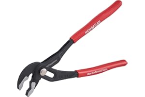 Slip Joint Pliers, HOUSERAN Water Pump Pliers, 10 Inch Groove Joint Pliers, Wrench Pliers with Comfort Red Grips, CRV Tongue 