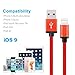 Suplink 3' 6' 10' Extra Long Cord 8 Pin Lightning to USB Charging Cables for iPhone SE/6/6s/6 plus/6s plus, 5c/5s/5, iPad Pro/Air/Mini, iPod Nano/Touch - Red - Pack of 3