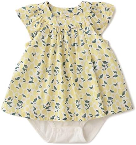 Amazon Co Jp フルーツ柄ワンピースロンパース 黄 80 服 ファッション小物