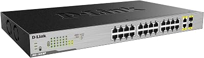 D-Link DGS-1026MP 26-Port Gigabit PoE Switch 370W 24 PoE Ports 2 Uplinks
