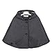 Everweekend Kids Girls Wool Blend Hoodie Capes Poncho Children Fall Winter Outwear