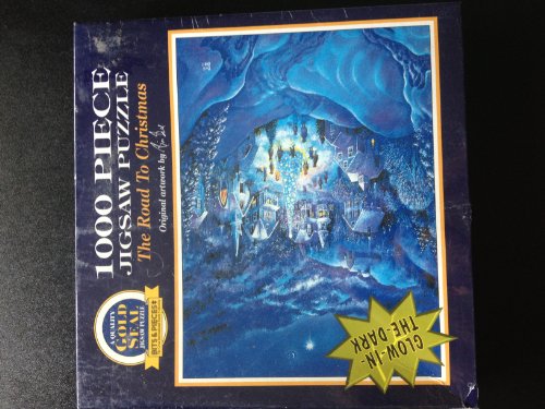 1995 Bill Bell "The Road To Christmas" Glow-In-The-Dark Jigsaw Puzzle 1000 pieces