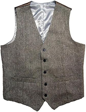 HBDesign Mens 1 Piece 5 Button Custom Casual Dress Vest 34R