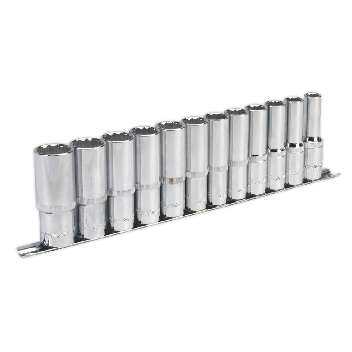 Sealey Ak2685 Socket Set 12Pc 1/2Sq Drive 12Pt Deep Walldrive Metric