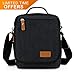 Ibagbar Durable Vintage Multifunction Canvas Shoulder Bag Business Messenger Bag Ipad Bag Tote Bag Satchel Bag for Men and Women Black