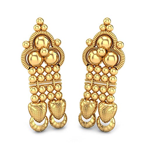 18KT Yellow Gold Jhumki Earrings for Women
