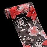 MALLOOM Colorful Nail Art Roll Foil Glue Transfer Sticker Clear Foil Toes Nai...