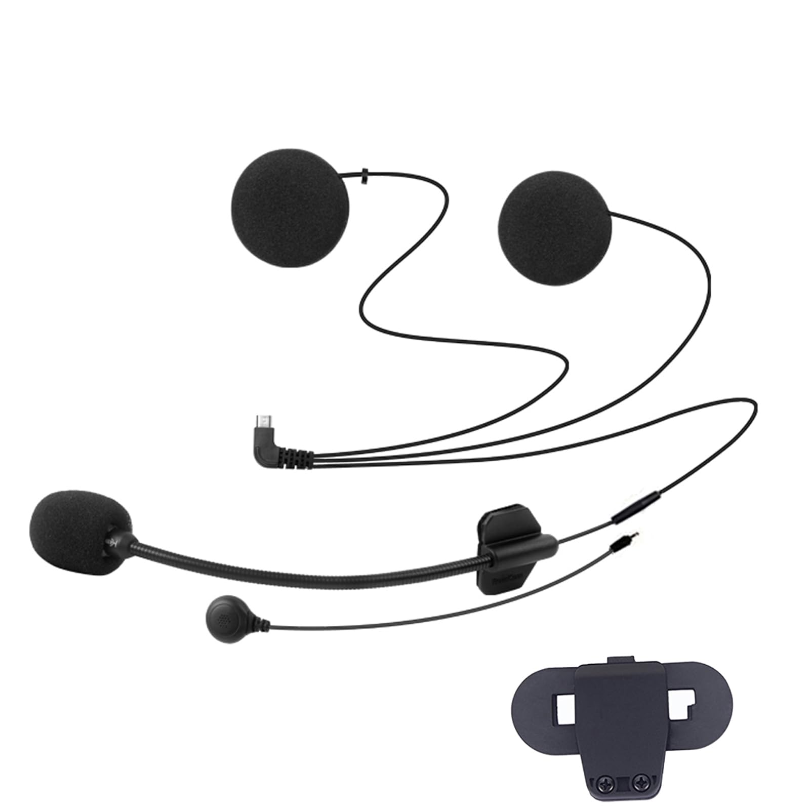 FreedConn Motorcycle helmet bluetooth intercom accessories,motorbike accessories including Microphone Headset & Clip Set,suit old version TCOM VB and TCOM SC TMAX,0.5m,Mini USB interface-8Pin