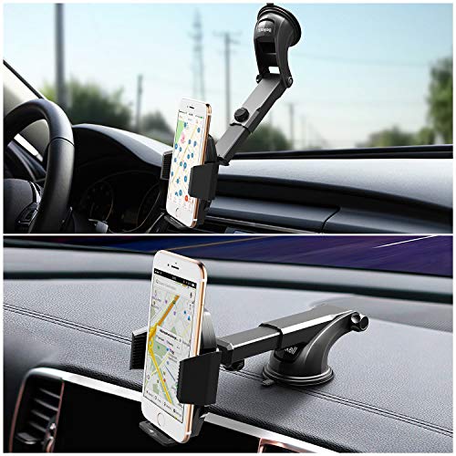 Soporte-Mvil-Coche-Beikell-Soporte-del-Coche-Mvil-Universal-para-Parabrisas-y-Salpicadero-con-Ventosa-de-Gel-Fuerte-y-Brazo-Ajustable-Giro-360-Grado-para-iPhone-X876-Samsung-S7S8-y-Ms