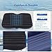 ANCHEER Multifunctional Inflatable Car Mattress, Car Inflation Bed, Travel Air Bed Camping Car Back Seat, Extra Mattress,with Repair Pad, Air Pump for Travel (Blue-Black)