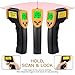 Laser Infrared Thermometer Non-Contact Digital Temperature Gun，Adjustable Emissivity &MAX/MIN/， -50°C to 550°C(-58°F to 1022°F) IR Thermometer for Industrial,Kitchen Cooking,Ovens