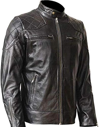 Mens Leather Jacket - Real Lambskin Vintage Jacket for Mens