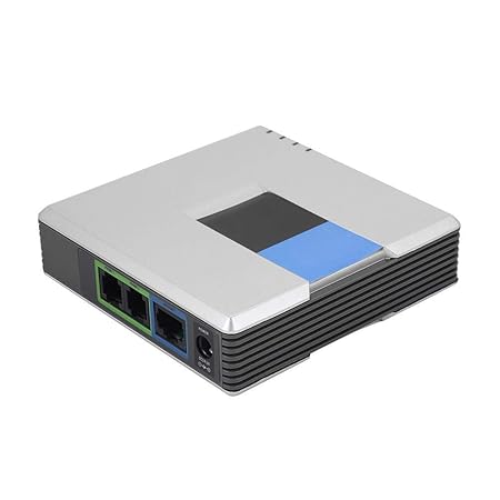 ASHATA VoIP Gateway, Internet 10/100M RJ45 Gateway mit 2 Ports Voice-Over-IP Telefonadapter,Tragbar SIP V2 Netzwerk RJ45 Kabe