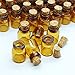 0.5 ml Small Mini Glass Bottles with Corks Dark Brown Small Corks Bottles Amber Glass Vials for Party Wedding Jewelry Making Miniature Altered Art,50 Pcs