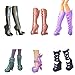 5 Pair Shoes For Monster Dolls Fashion High Heels Sandals Boots Mixed-Color Monster Doll Shoes