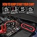 FlyHi N18 1200A Peak Portable Car Jump Starter(Up to 7.0L Gas/6.5L Diesel Engine) 12V Battery Booster with Dual Smart USB, 5/9/12V Quick-Charge, 12V/6A Output, Cigarette Lighter Socket, LED Flashlight
