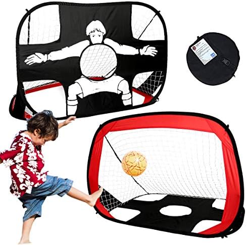 Sanato サッカーゴール 現金特価 折りたたみ式 ポップアップ ワンタッチ 子供用 約110 80cm 収納袋付き 簡単組み立て 一台二役 アウトドア