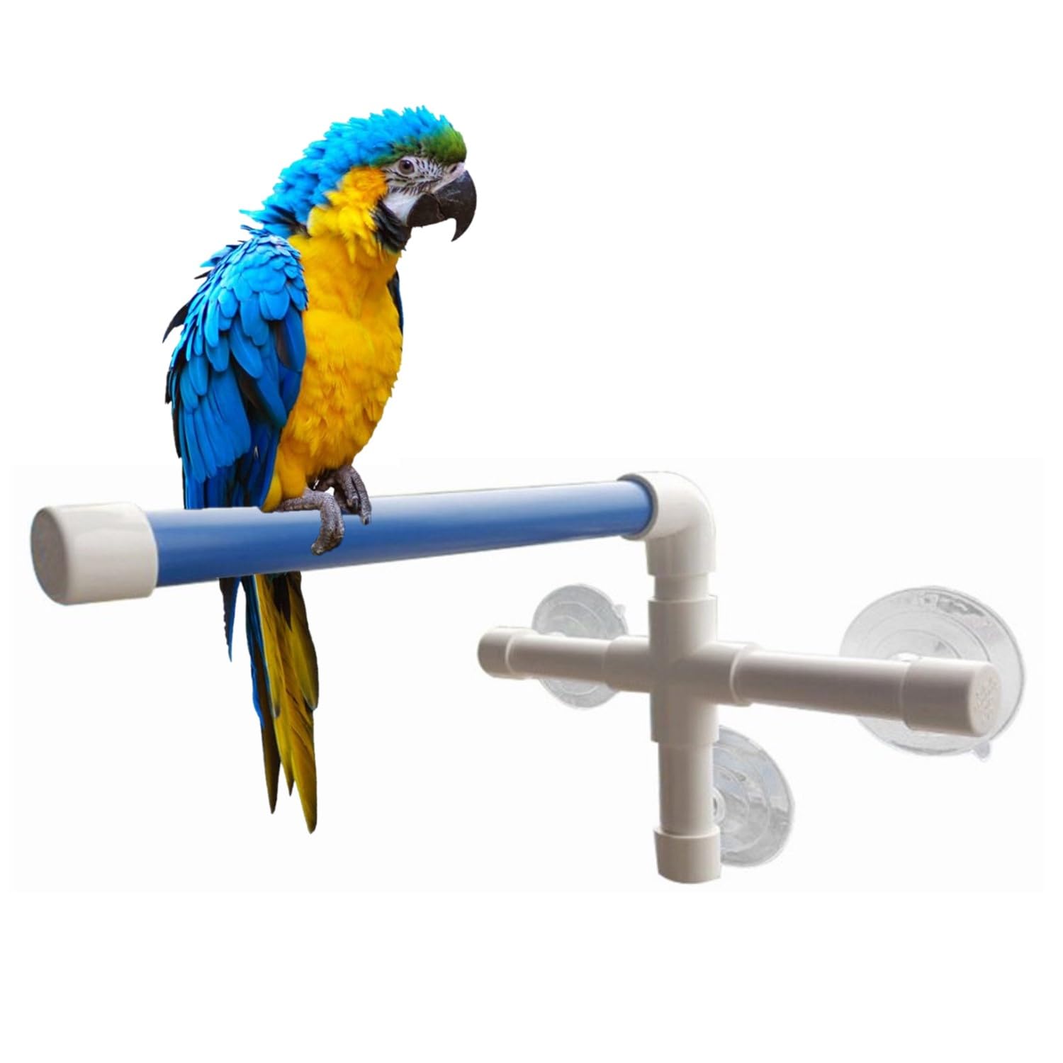 Bird Perches Foldable Suction Cup Shower Perch Parrot Stand Toy Pet Accessories