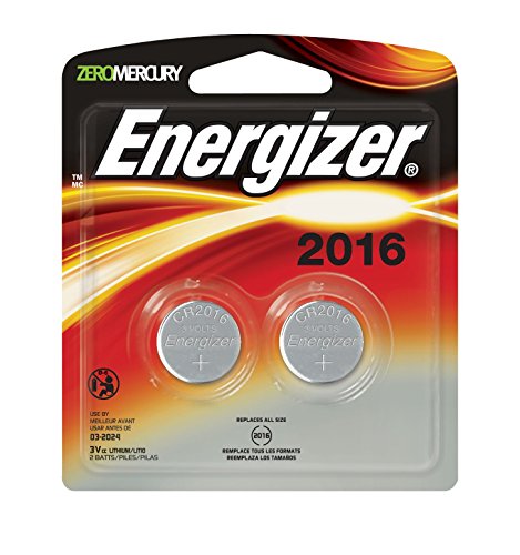 Energizer 2016 3V Lithium Button Cell Battery Retail Pack - 2-Pack