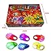 Sunmall Flashy Bumpy Rings, 60pcs Colorful Flashling LED Bumpy Rubber Rings Light Up Glow Party Favor Rings for Party, Birthday, Gifts, Dances, Costumes