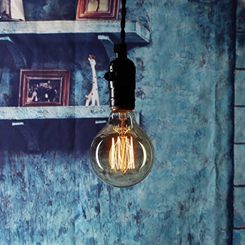 4Pack Edison Light Bulbs 60 Watt, G25/G80 Globe Vintage Incandescent Edison Bulb Set, 60w 2700K