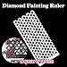 XIAOG Stainless Steel Diamond Painting Ruler Rhinestone Anti Stick for DIY Diamond Painting Accessory Sewing Embroidery (599 Holes)(for Square Drills)