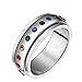 KAY SINN 316L Stainless Steel Zircon Domed Design Ring 8mm for Homosexuality Women