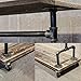 MBQQ Industrial Decorative Clothes Rack, Black Silver, Wood and Iron, 47.2