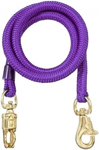 Purple 60" Safety Shock Bungee Braided Poly Rope Cross Tie Horse Tack
