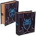 Grimoire Deck Box, Cipher| Large Wooden Spellbook Style Fabric Lined Deck or Cube Box for MTG, YuGiOh, and Other TCG | 1000+ Card Capacity
