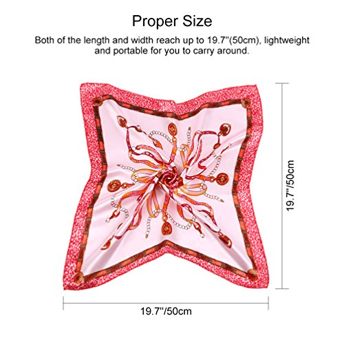 Vbiger 12pcs Women Small Square Satin Scarf Mixed Neck Head Scarf Set 19.7 x 19.7 inches