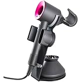Hair Dryer Holder Compatible for Dyson Supersonic, Magnetic Stand Holder with Power Plug Cable Organizer, Aluminum Alloy Brac