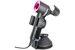 Foho Hair Dryer Holder for Dyson Supersonic, Magnetic Stand with Power Plug Cable Organizer, Bathroom Organizer Supersonic Dryer, Diffuser and Nozzles